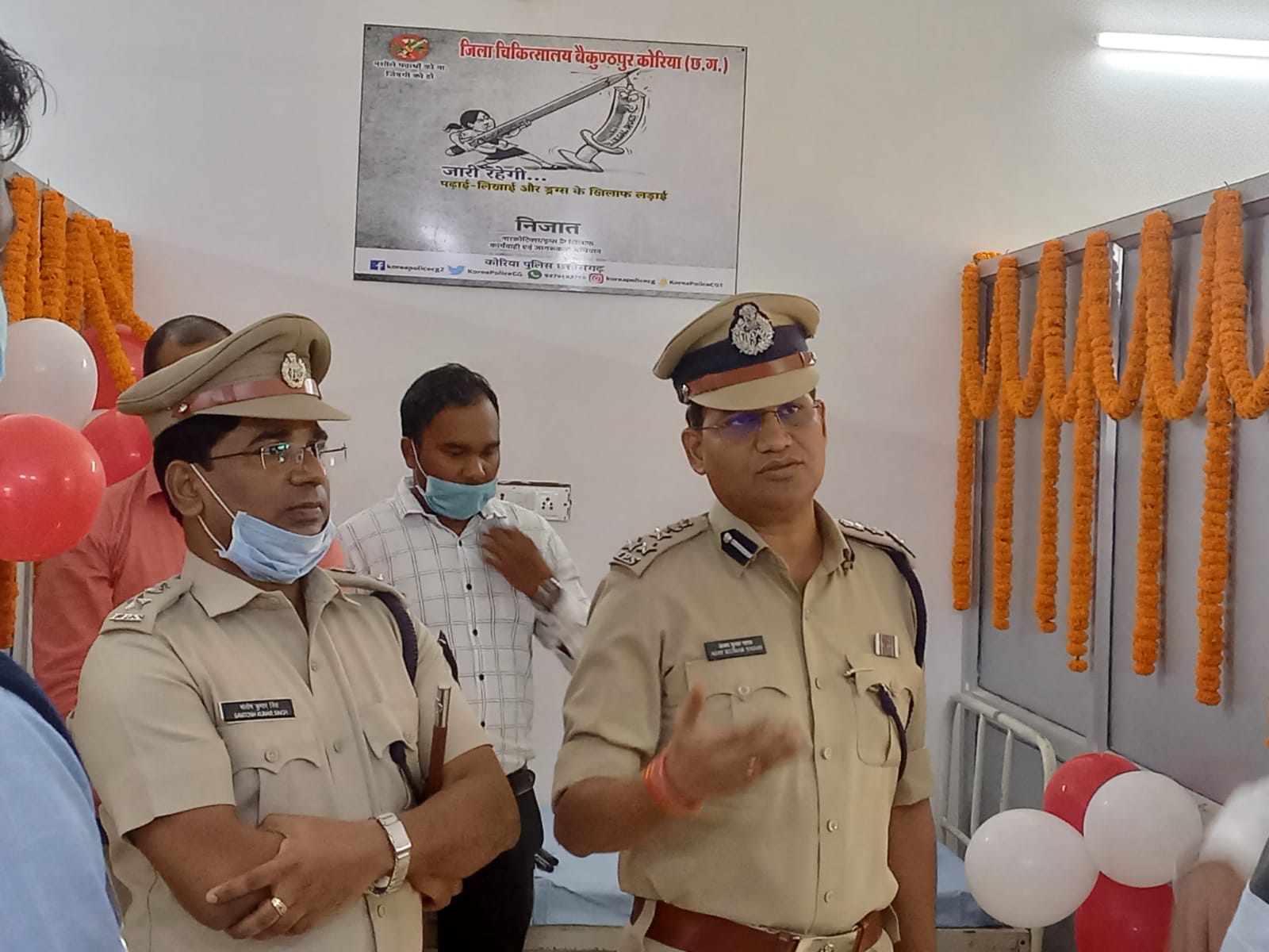 पुलिस महानिरीक्षक सरगुजा रेंज अजय यादव का कोरिया में निरीक्षण जारी