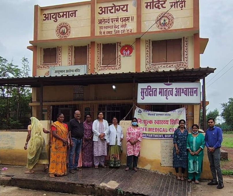 भिलाई इस्पात संयंत्र ने दो गांवों में लगाए निःशुल्क स्वास्थ्य शिविर 90 ग्रामीणों को मिला उपचार एवं परामर्श
