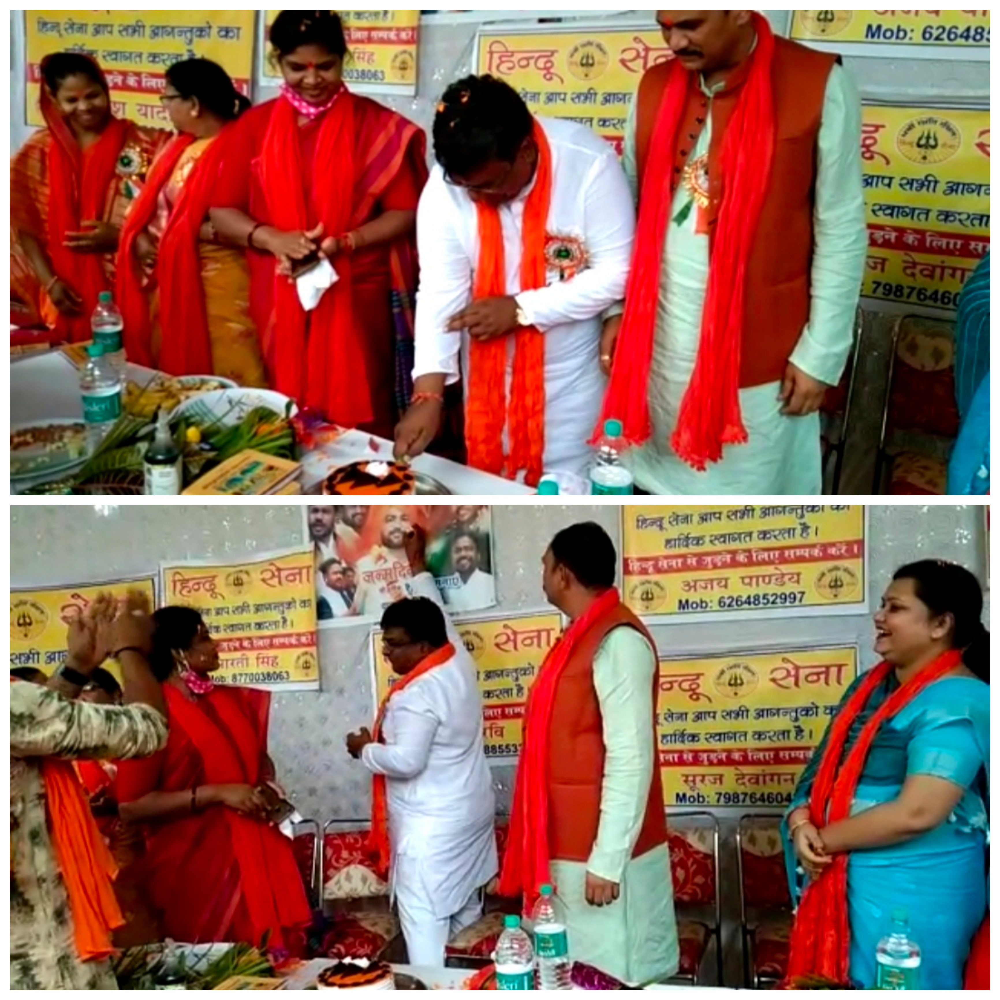 हिंदू सेना स्थापना दिवस के साथ राष्ट्रीय अध्यक्ष का मनाया गया जन्मदिन