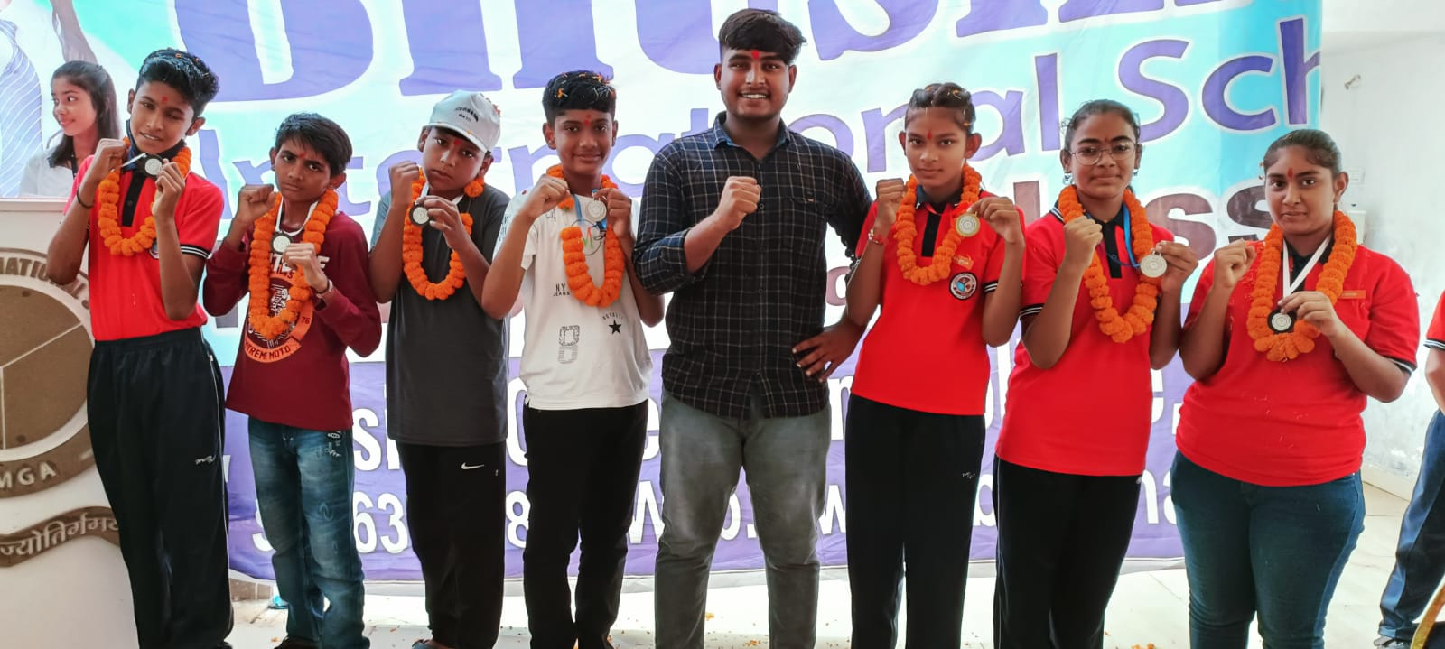 भूषण स्कूल को राज्य स्तरीय शालेय क्रीड़ा में सात मेडल 