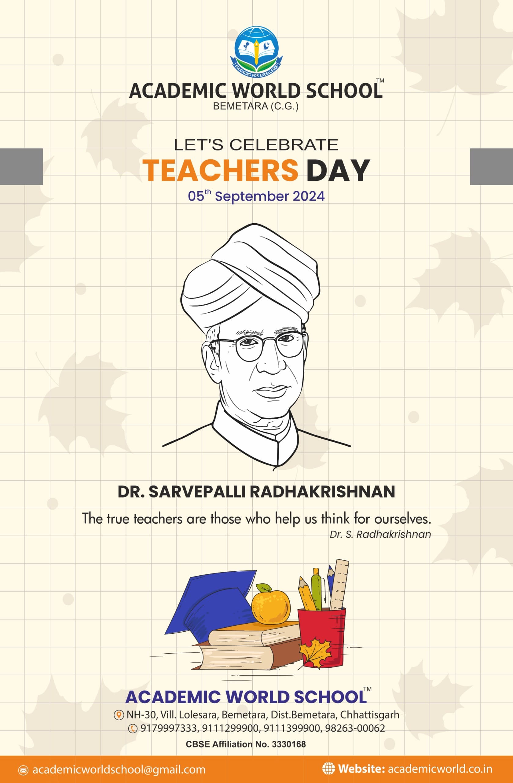 अकेडमीक पब्लिक स्कूल बेमेतरा की तरफ से शिक्षक दिवस की हार्दिक शुभकामनाएं बधाई