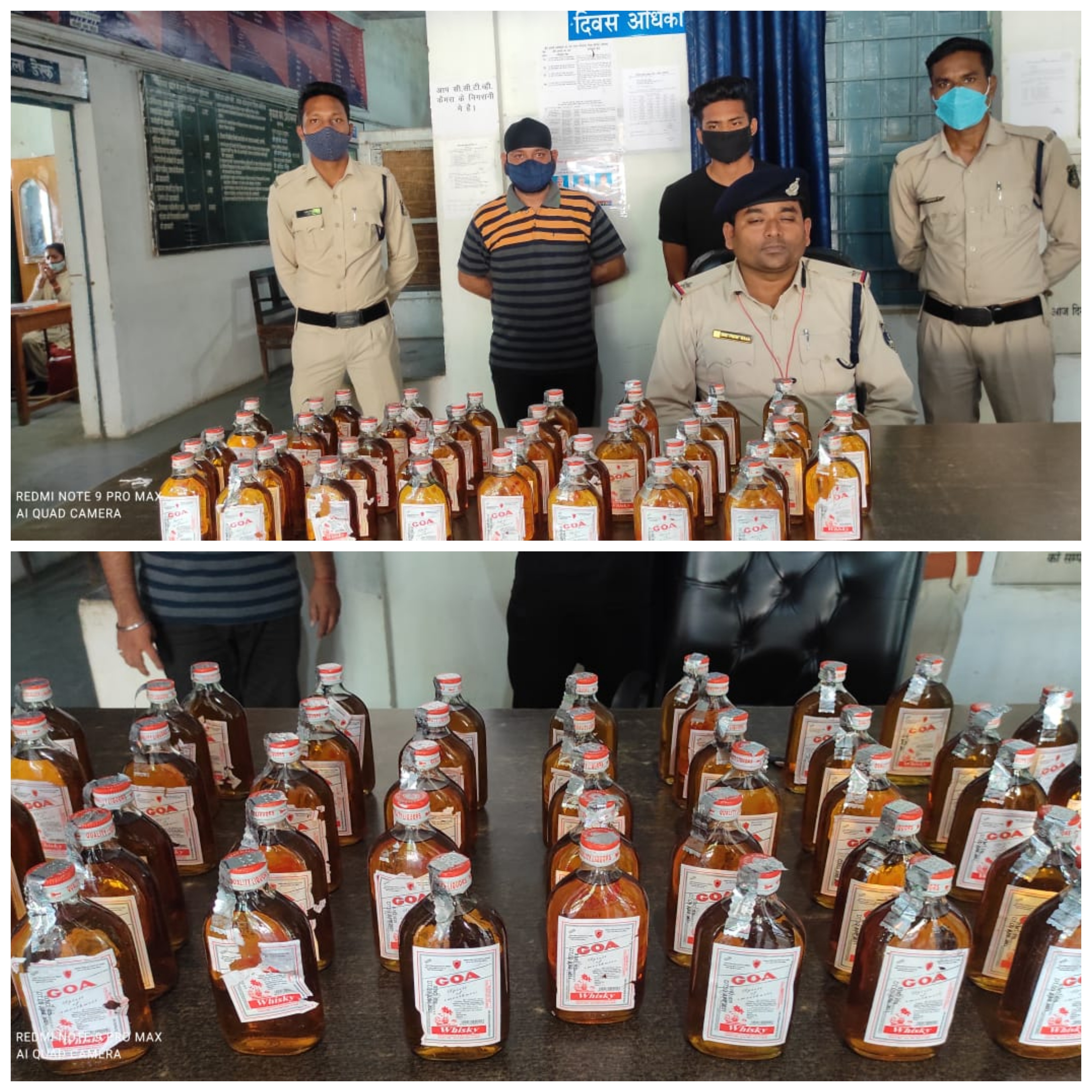 मध्यप्रदेश की अवैध शराब को परिवहन करने वाला आरोपी व होटल संचालक गिरफ्तार