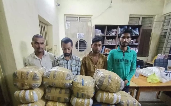 राजधानी रायपुर में किया गया 7 लाख का गांजा जप्त...वही 4 तस्कर हुए गिरफ्तार...