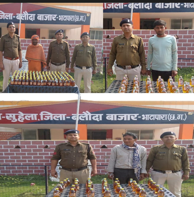  अवैध शराब बिक्री में संलिप्त आरोपियों के विरूध्द की गई कार्यवाही