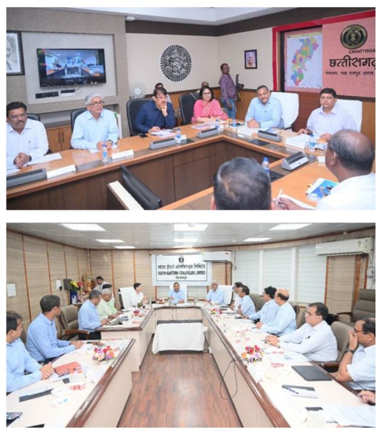 कोयला सचिव श्री अमृत लाल मीणा ने छत्तीसगढ़ में राज्य सरकार और रेलवे अधिकारियों के साथ समीक्षा बैठकें की