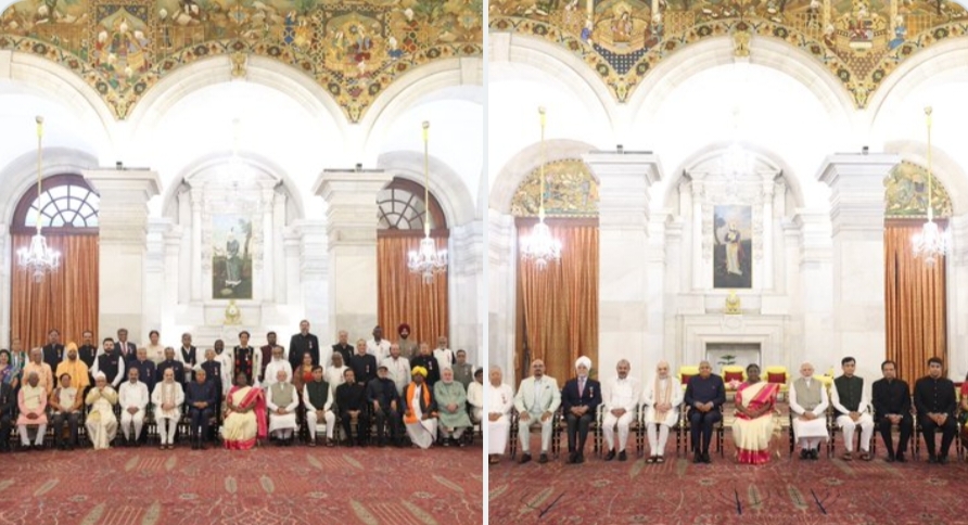 प्रधानमंत्री श्री नरेन्द्र मोदी ने नागरिक अलंकरण समारोह II में भाग लिया