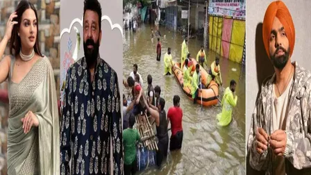 पंजाब में बाढ़ त्रासदी: Ammy Virk ने 200 परिवारों को लिया गोद, Sanjay Dutt और Himanshi Khurana भी आगे आए मदद के लिए