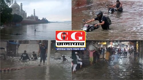 ताजमहल तक पहुंचा यमुना का पानी&hellip;खतरे का निशान हुआ पार, लोगों में दहशत; रात तक हो सकती है खतरनाक स्थिति