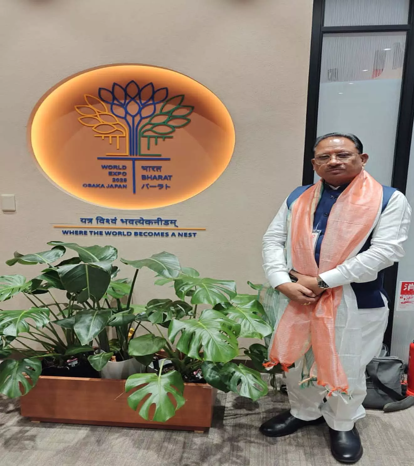 मुख्यमंत्री साय पहुंचे छत्तीसगढ़ पैवेलियन