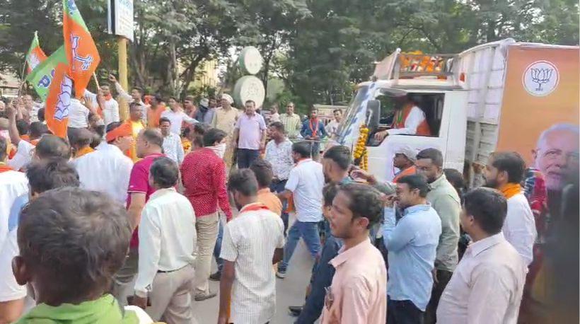  केंद्रीय मंत्री धर्मेंद्र प्रधान रायगढ़ में