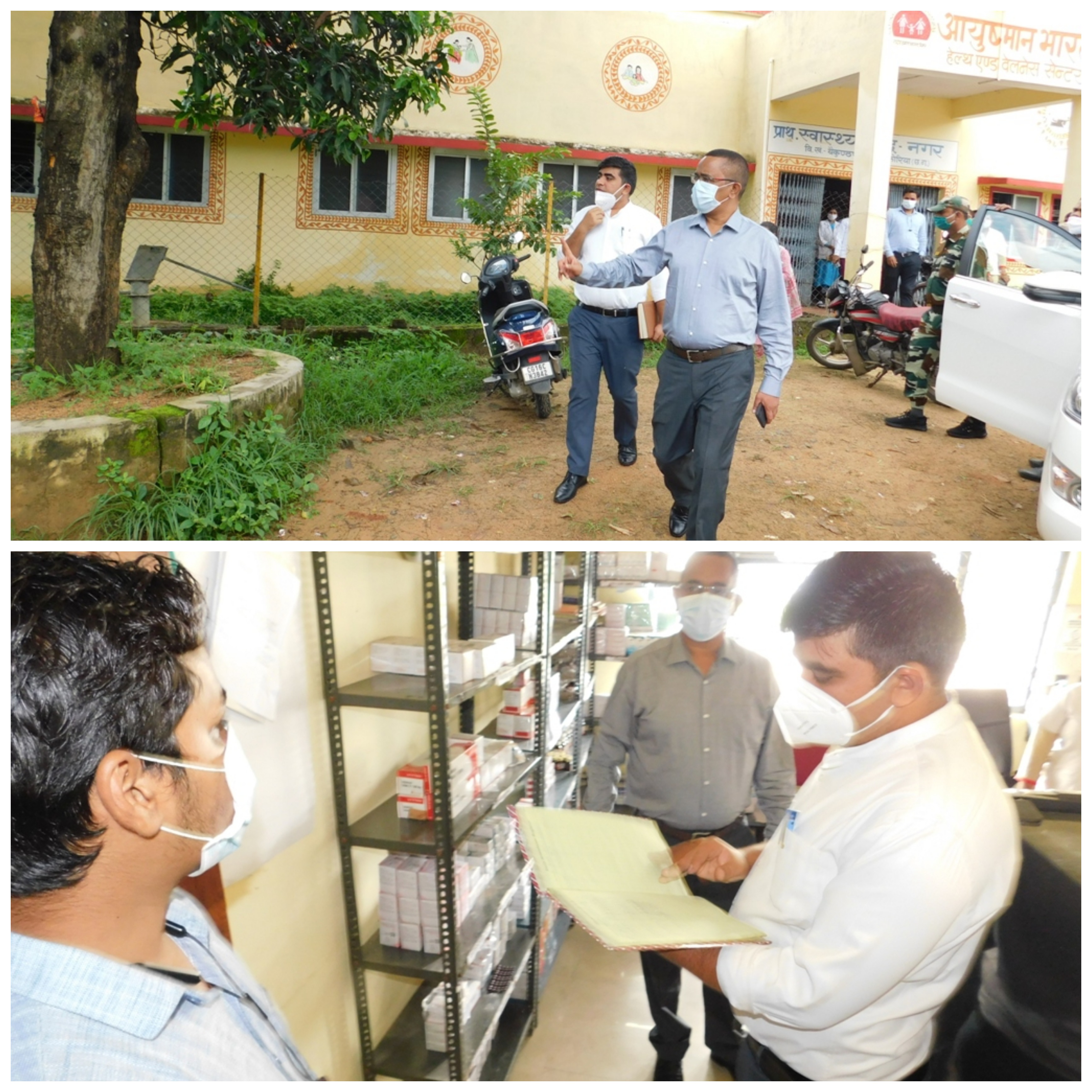 कलेक्टर श्री धावड़े विकासखण्ड मनेन्द्रगढ़ के दौरे पर, निरीक्षण कर स्वास्थ्य केंद्रों में आवश्यक सुविधाएं और अधोसंरचना शीघ्र तैयार करने के निर्देश