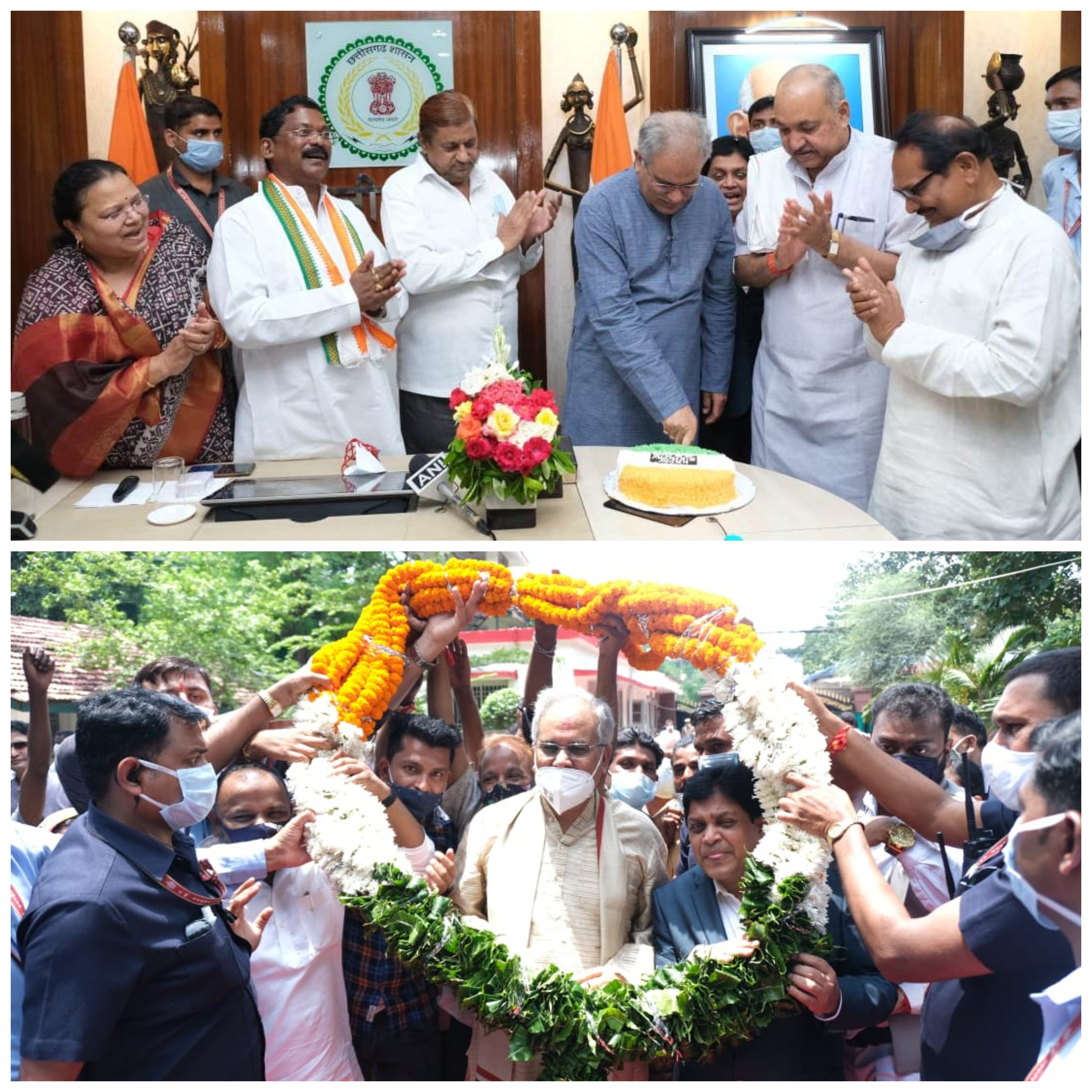 मुख्यमंत्री बघेल को जन्मदिन की बधाई देने उमड़ा जनसैलाब: दिनभर लगा रहा लोगों का तांता