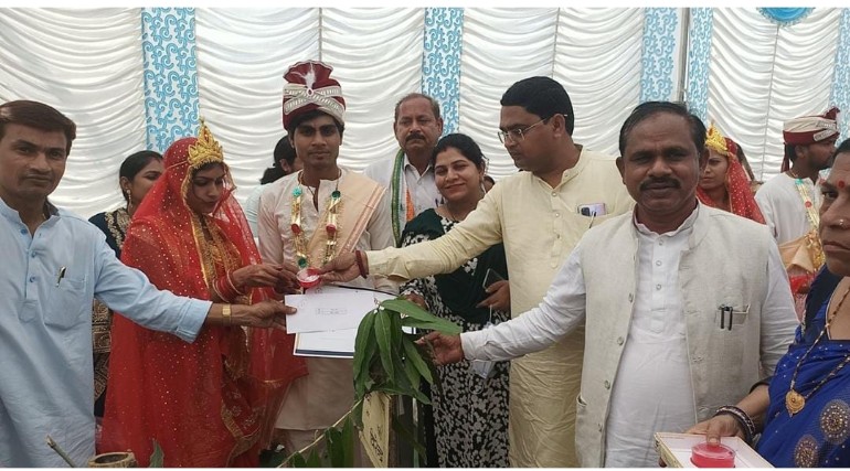 बिलासपुर-मुख्यमंत्री कन्या विवाह योजनांतर्गत 41 जोड़ों का हुआ सामूहिक विवाह 